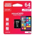 GOODRAM microSD 64GB CL10 UHS I + adapter